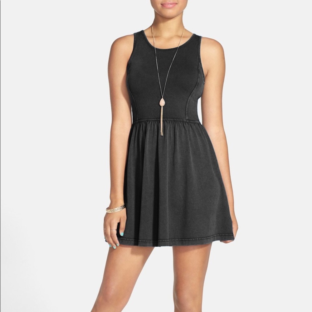 BP — Black Skater Dress with Back Cutout